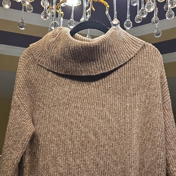 Caslon Women's Cowl Neck Sweater Dress in Tan - Picture 5 of 13